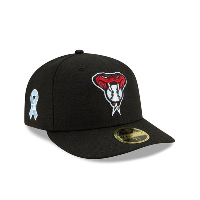 Black Arizona Diamondbacks Hat - New Era MLB Father's Day Low Profile 59FIFTY Fitted Caps USA2584076